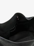 Toteme Medium Belted suede shoulder bag - Black