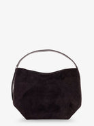 Toteme Medium Belted suede shoulder bag - Espresso