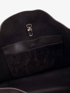 Toteme Medium Belted suede shoulder bag - Espresso