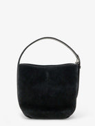 Toteme Small Belted suede handbag - Black