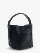 Toteme Small Belted suede handbag - Black
