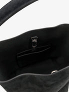 Toteme Small Belted suede handbag - Black