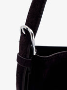 Toteme Small Belted Suede Handbag - Espresso