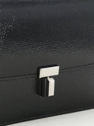 Toteme Patent T-Lock crossbody bag - Black