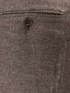 Toteme Viscose and certified wool trousers - Taupe Melange