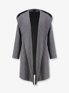Toteme Wool Hoodie Coat - Pale Grey Mélange