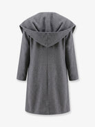 Toteme Wool Hoodie Coat - Pale Grey Mélange
