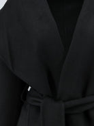 Toteme Hooded belted wool coat - Black