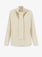 Toteme Cowl Neck viscose shirt - Ecru