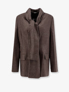 Toteme Scarf Lapel viscose and wool blazer - Taupe Melange