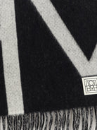 Toteme Monogram wool scarf - Black