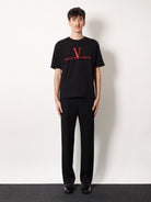 Valentino Cotton t-shirt - Nero Rosso
