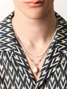 Valentino Garavani Metal necklace with pearls - Bianco