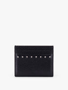 Valentino Garavani Leather card holder with stud detail - Nero