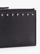 Valentino Garavani Valentino Garavani rockstud leather card holder - Nero