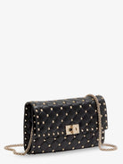 Valentino Garavani Rockstud Spike leather crossbody bag with iconic all-over studs - Nero