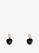 Valentino Garavani Coeur Royal metal earrings - Oro/Nero
