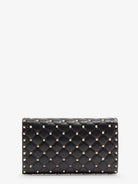 Valentino Garavani Rockstud Spike leather shoulder bag with iconic all-over studs - Nero