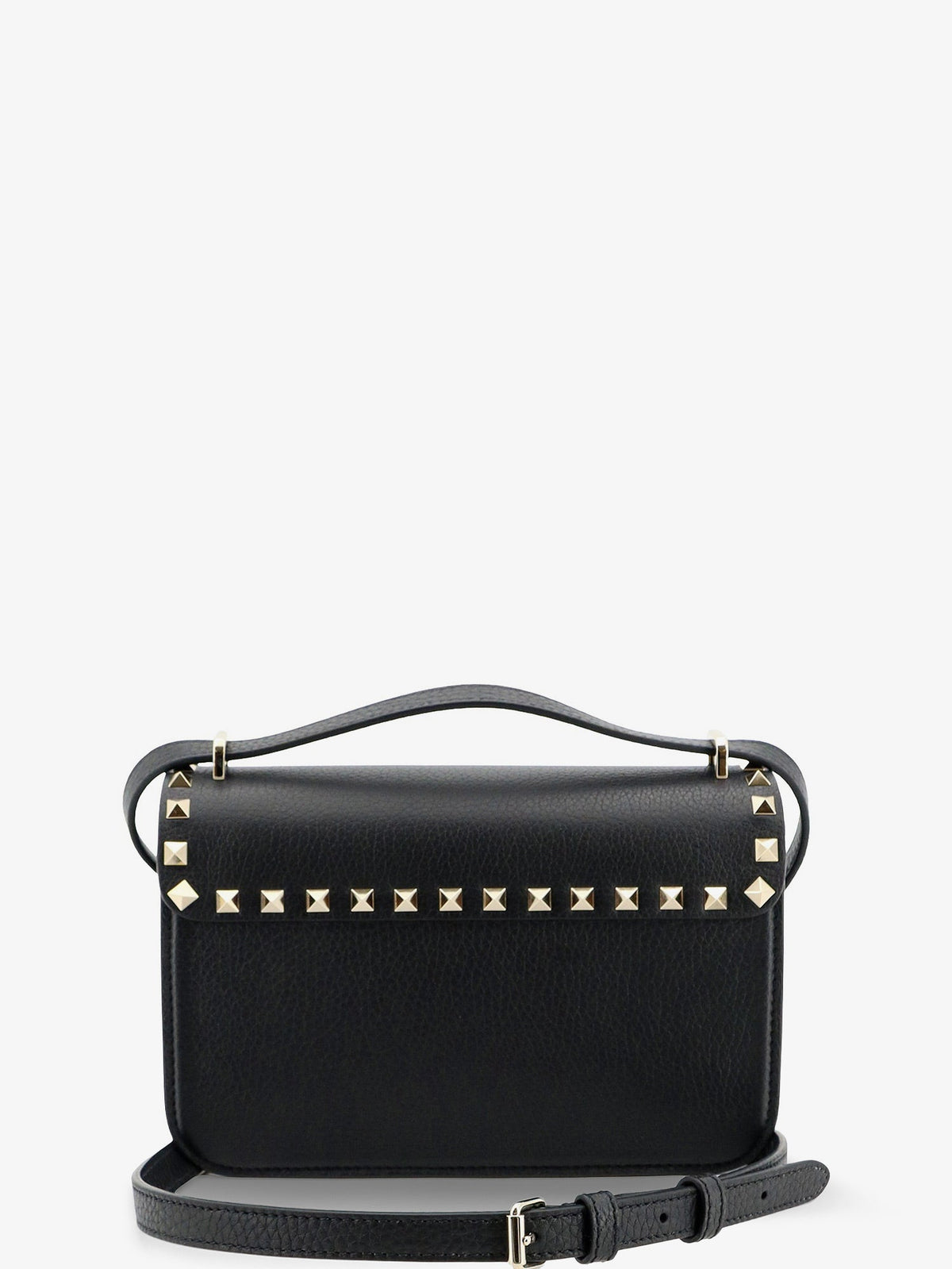 Valentino Garavani Rockstud leather crossbody bag with stud detail - Nero