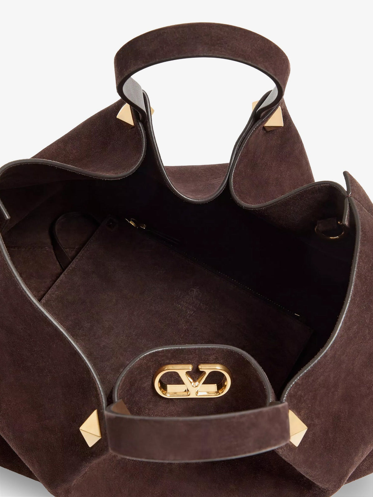 Valentino Garavani Suede shoulder bag - Ebonybrown