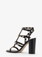 Valentino Garavani Rockstud leather sandals with iconic all-over studs - Nero
