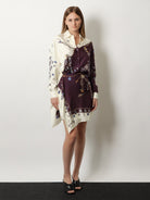 Versace Printed silk twill shirt - Burgundy