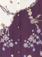 Versace Printed silk twill shirt - Burgundy