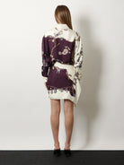 Versace Printed silk twill miniskirt - Burgundy