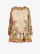 Zimmermann Indra cotton and silk mini dress - Chartreuse Floral