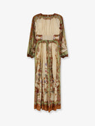 Zimmermann Indra cotton and silk dress - Cream Khaki Floral