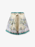 Zimmermann Indra cotton and silk shorts - Cream Floral