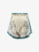 Zimmermann Indra cotton and silk shorts - Cream Floral