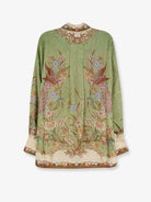 Zimmermann Indra silk shirt - Khaki Floral