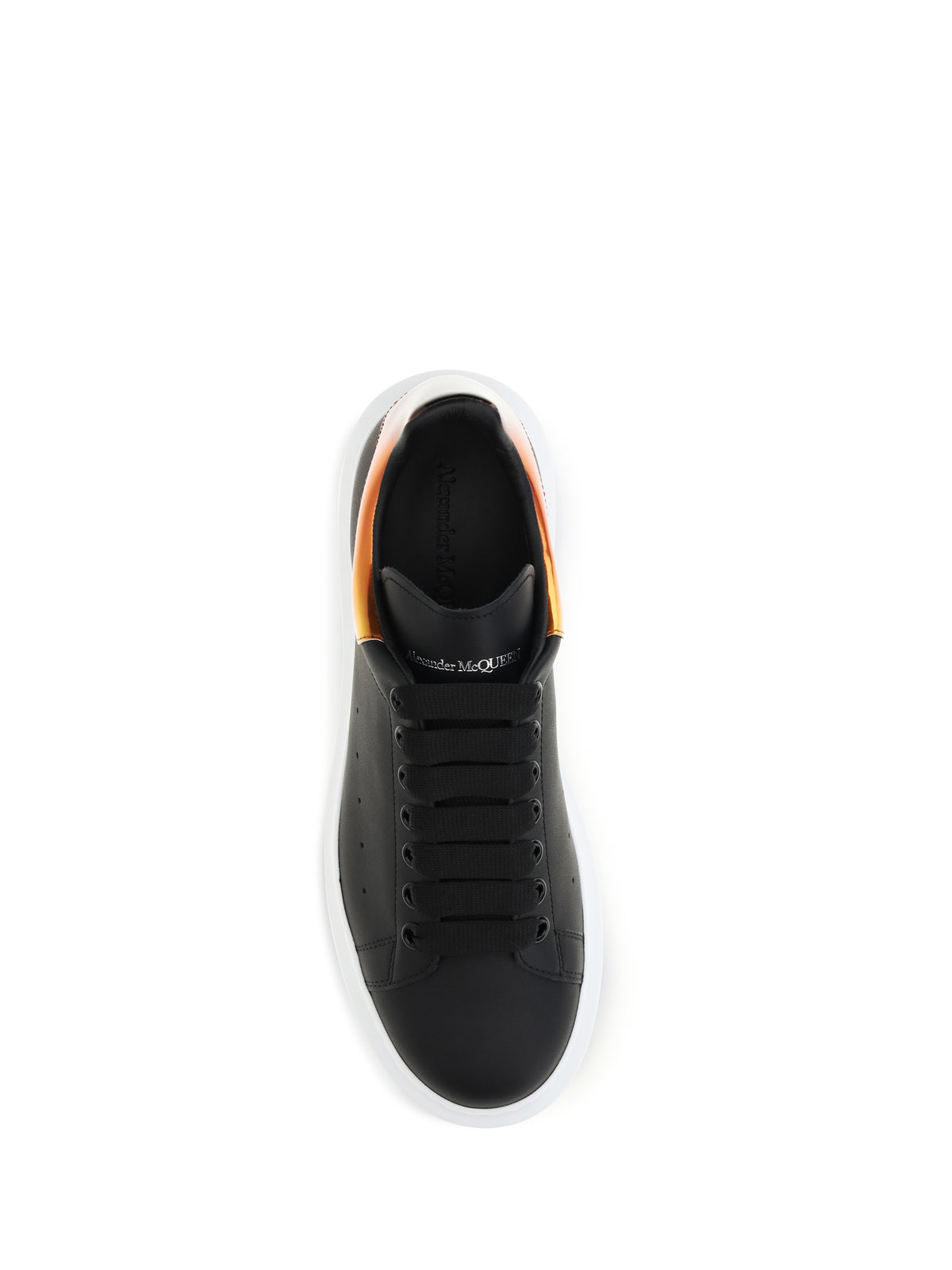 Alexander McQueen Leather Sneakers - Black/Orange