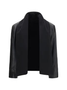 Toteme Scarf Leather Jacket - Black