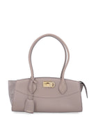 Ferragamo New Ferragamo Studio Soft Bag East West - Beige