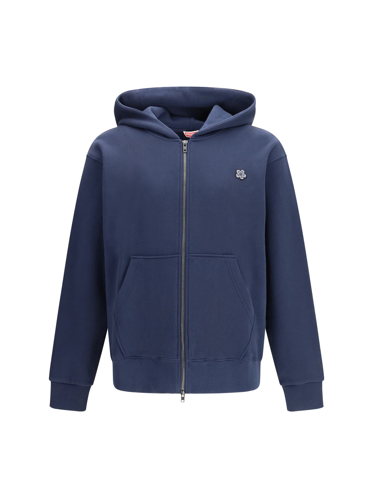 Kenzo Boke Flower embroidered zip Hoodie - Navy Blue