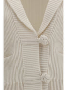 Forte_forte Wool and cashmere english rib Cardigan - Pure