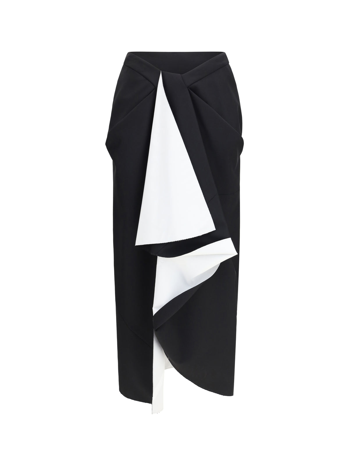 Givenchy Draped midi Skirt in double-faced wool and mohair - Black