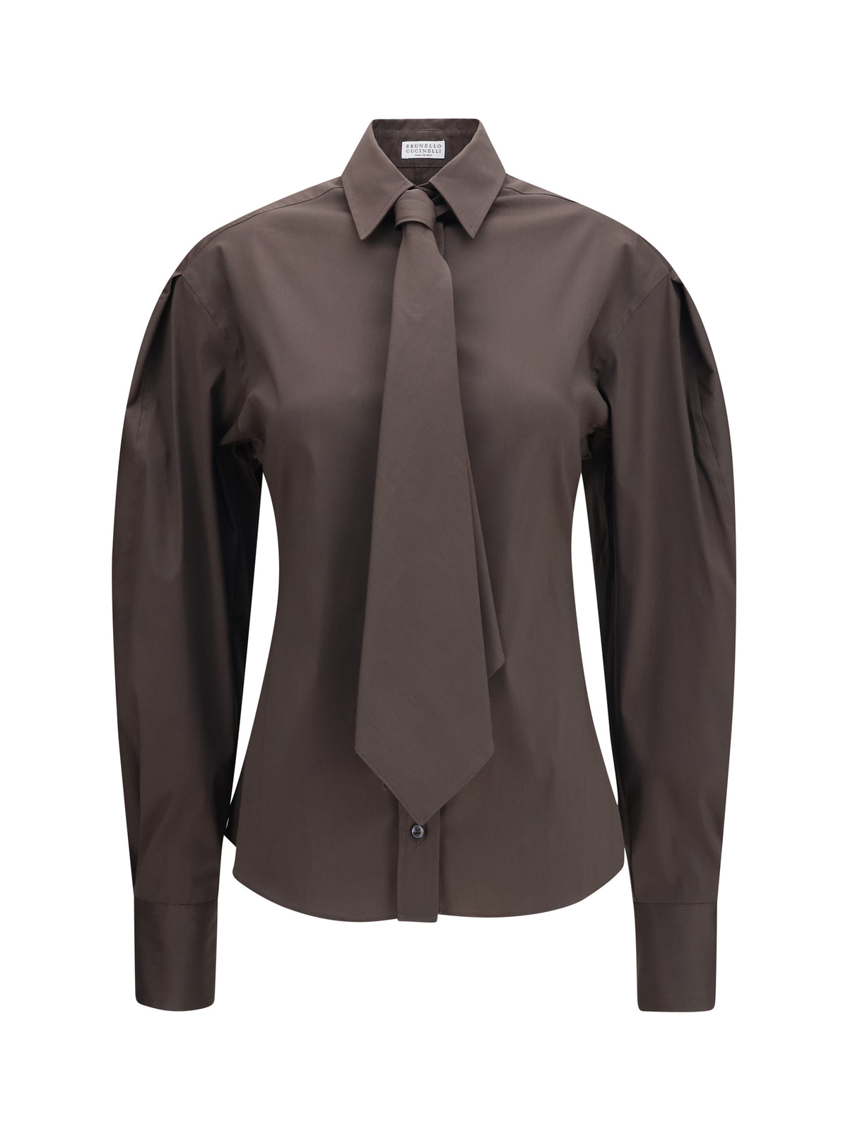 Brunello Cucinelli Cotton blend Shirt with tie - Chocolate