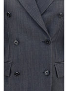 Balenciaga Double-breasted wool Blazer - Dark Navy