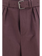 Dries Van Noten Cotton poplin Shorts - Dark Purple