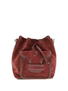 Pierre Hardy Alpha Bucket Bag - Suede Calf Calf Carmine Burgundy
