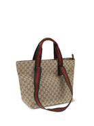 Gucci Small GG motif Tote Bag - Vint.Sand/Dk.Bro/Vrv