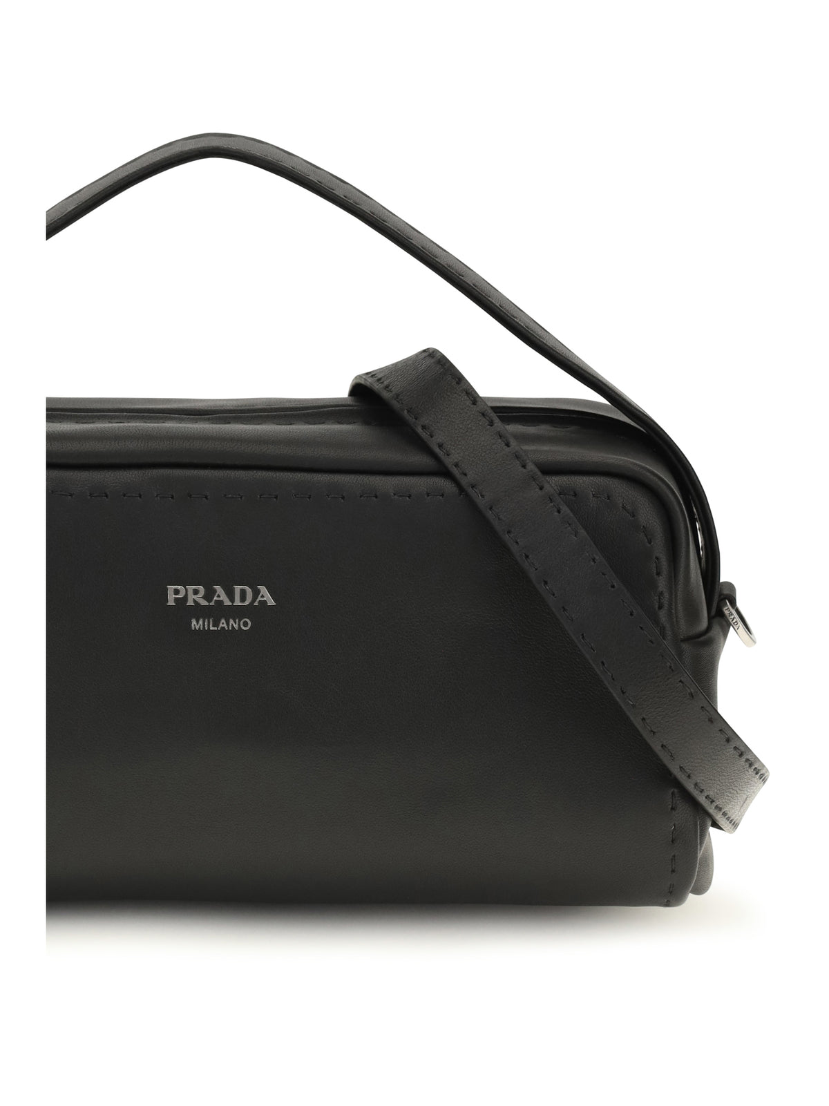 Prada Leather Shoulder Bag - Black