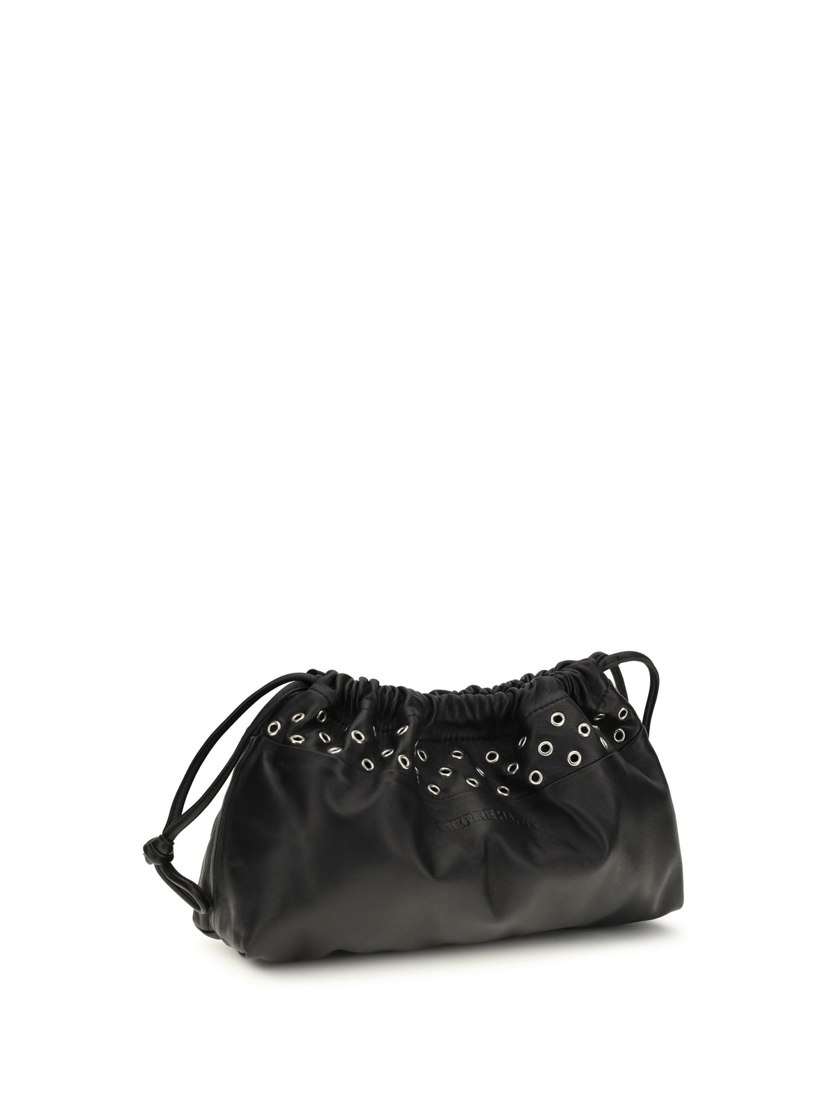 Pierre Hardy Double Clutch with eyelets - Lamb Black