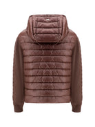 Herno Down Jacket with wool sleeves - Fondente