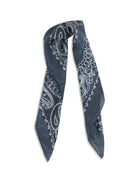 Golden Goose Golden paisley printed silk Scarf - Denim Blue