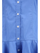 Ganni Cotton Shirt Dress with balloon skirt - Marina