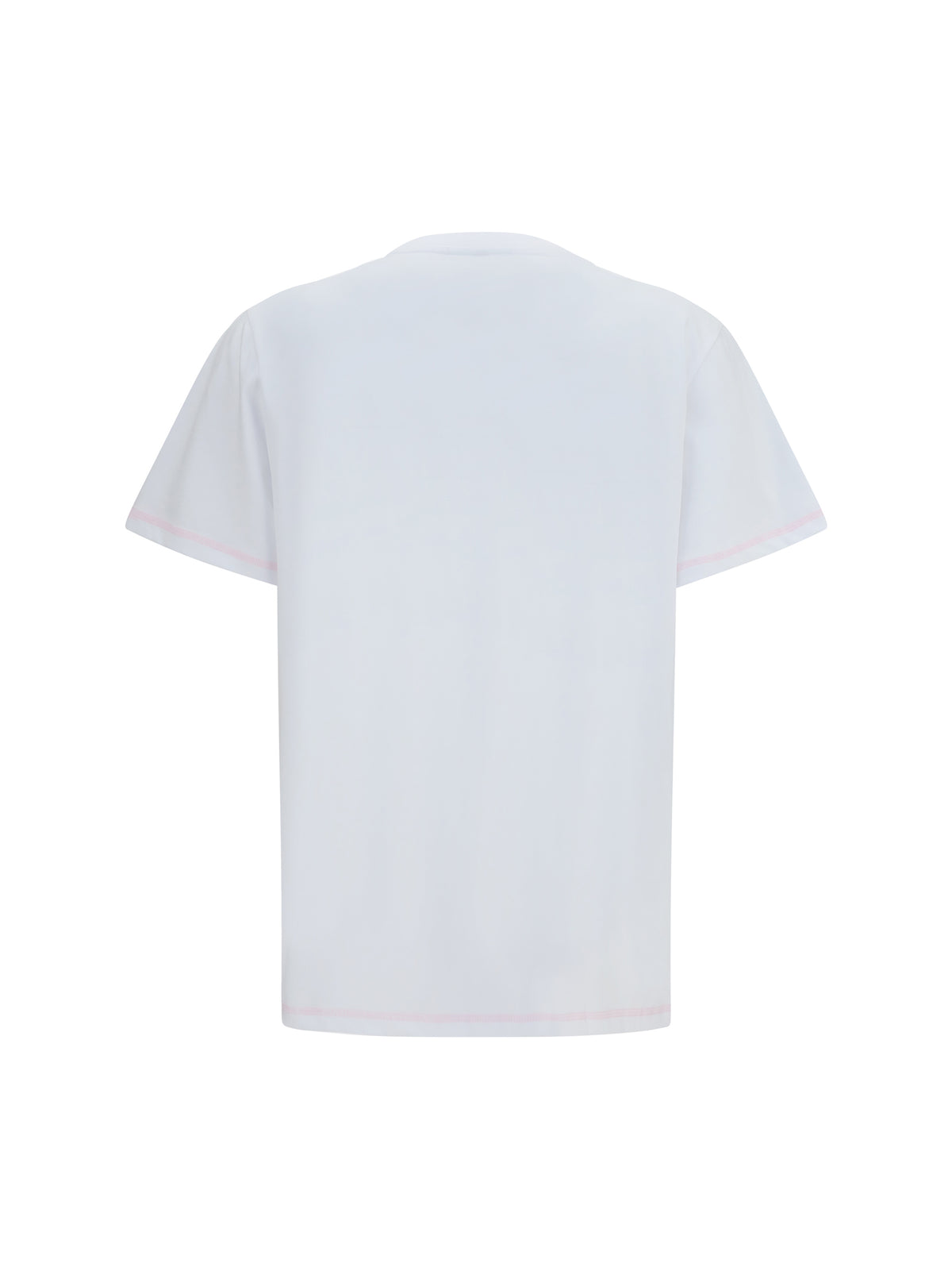 Ganni Cotton raspberry T-shirt - Bright White
